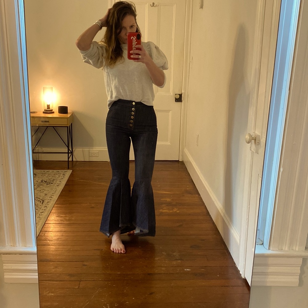 Incredible Ellery high waist denim flares 24 - Picture 4 of 11